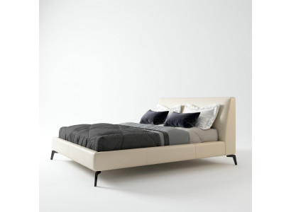 Tweepersoonsbed Bedden Ontwerp Bed Leder Bekleding Slaapkamer Huwelijk Italiaans