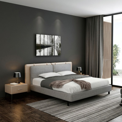 Tweepersoonsbed Bed Huwelijksbed Ontwerp Luxe Luxe Bedden Gestoffeerd Bed Designbed