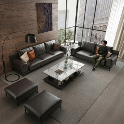 Italiaanse luxe meubels bankstel 3+2 + voetenbank meubelbank bankstel 3-delig.
