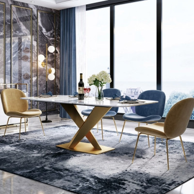 Eettafel + 4x stoelen Stoel Eetkamer Set Moderne eethoek Tafel Tafels
