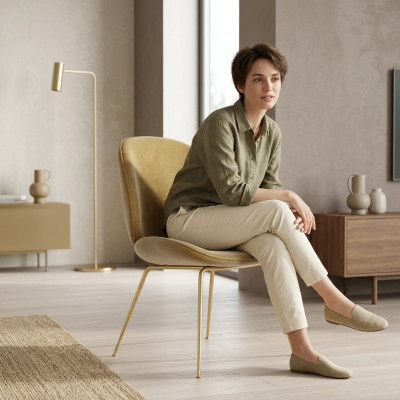 Stoel 1x Luxe Design Bekleed Designer Stoelen Zit Leuning Kantoor Eetkamer