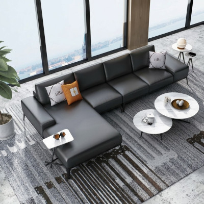 Hoekbank gestoffeerde decorset woonlandschap L-vormig designbank bank