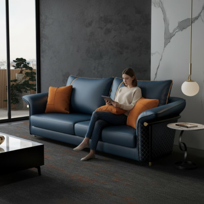 Ontwerp Bank 3-zits Woonkamer Bank Decor Banken Gestoffeerde Banken Nieuw XXL