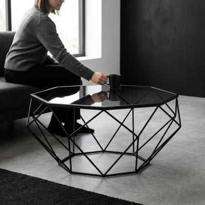 Ontwerp salontafel met bijzettafel, 2-delig set. Roestvrijstalen tafel banktafels.