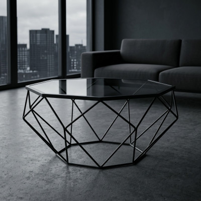 Ontwerp salontafel met bijzettafel, 2-delig set. Roestvrijstalen tafel banktafels.