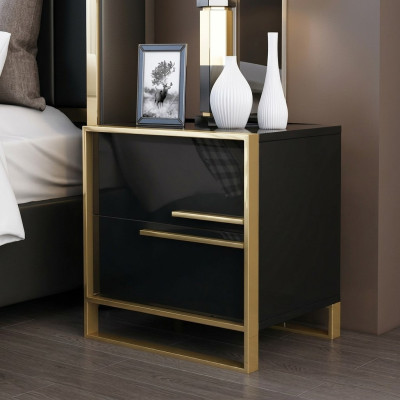Ontwerp nachtkastje console luxe bijzettafel slaapkamer metalen consoles.