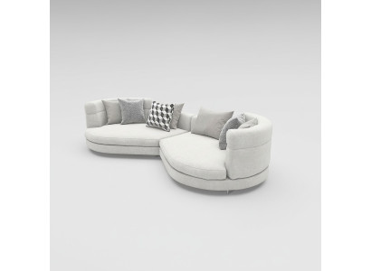 Ronde grote xxl bank 4 zits Luxe Italiaans design Ronde bank Luxe gestoffeerde banken