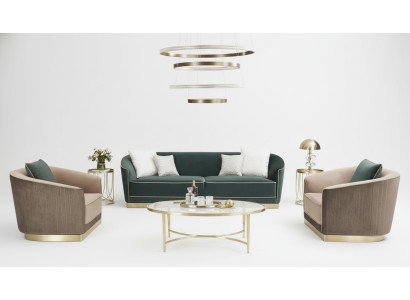 Ontwerpersbank Bankstel 3+1+1 Zits Bank Bekleding set Nieuw