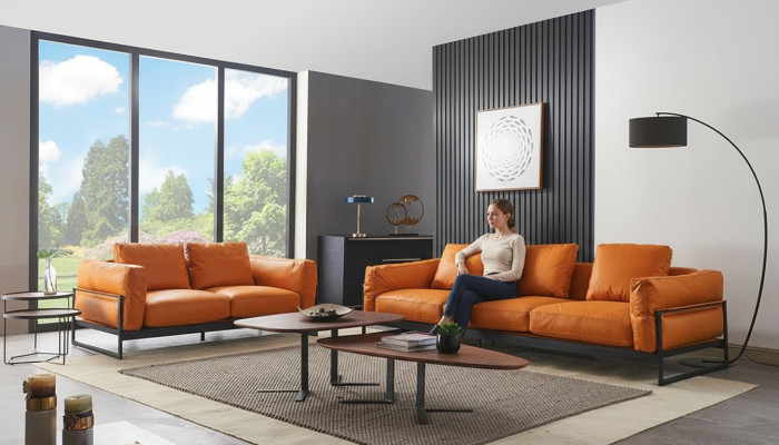 Designer Bankstel Bankstel 3+2 zitterbank Bekleding Set Italiaanse Meubels