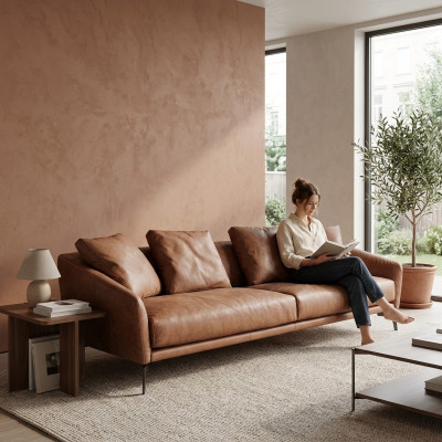 Groot XXL luxe bank bank bekleding zitgroep 4-zits banken decor banken