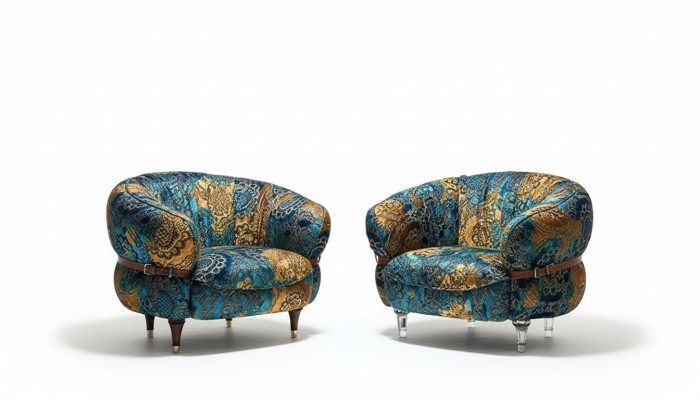 Fauteuil Club Lounge Ontwerper TV Bank Stoel Stoelen Bekleding Zit Meubels Textiel