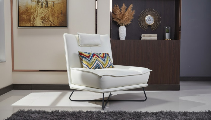 Luxe stoel gestoffeerde cocktail relax lounge clubstoelen meubels ontwerp fauteuil wit