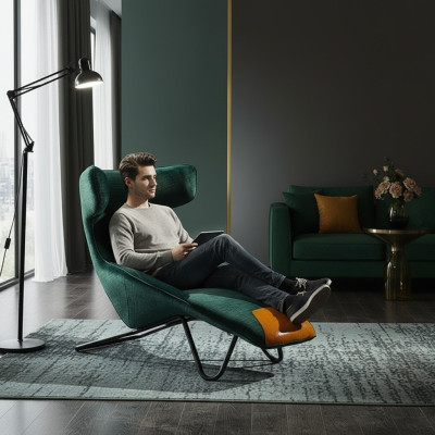 Fauteuil Club Lounge Ontwerper TV Bank Stoel Stoelen Bekleding Zitmeubels Ligstoel