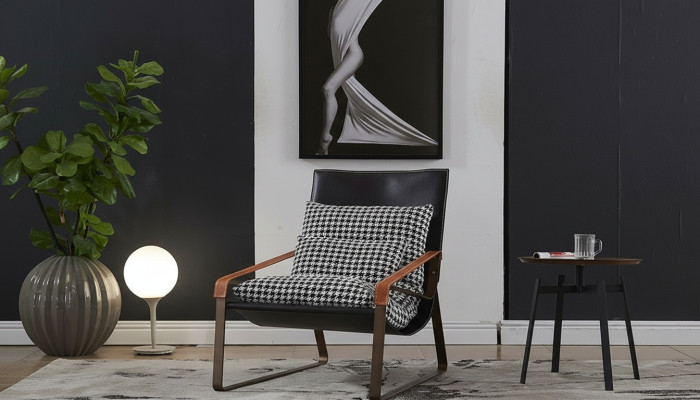 Fauteuil Ontwerp Bank Bank Relax Leer Lounge Club Beklede Stoel Luxe TV