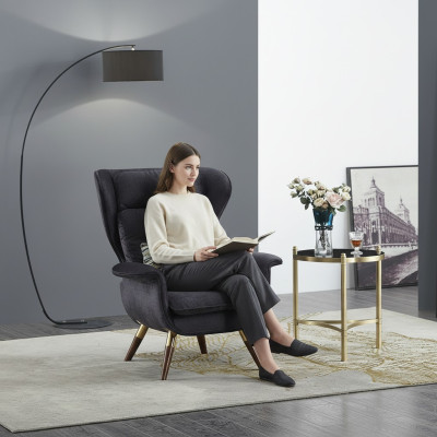 Fauteuil Desigbank Bank Bank Zitter Luxe Oren Zit Ontspan Leder Lounge Club Bekleding