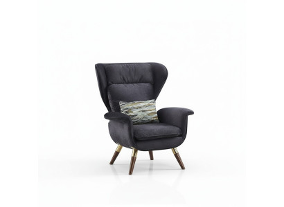 Fauteuil Desigbank Bank Bank Zitter Luxe Oren Zit Ontspan Leder Lounge Club Bekleding