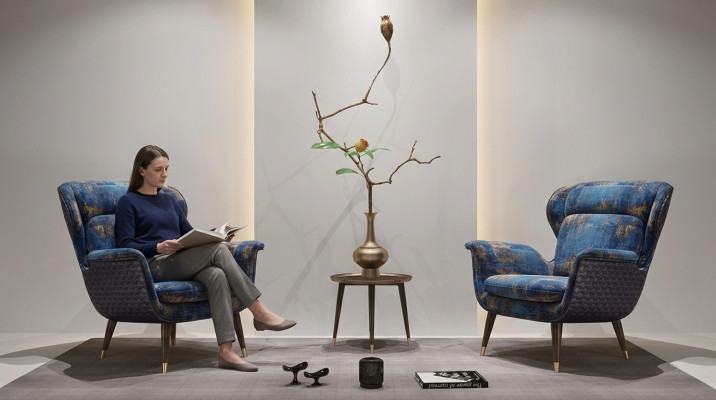 Ontwerp fauteuil 1-zits stof bankbank bank gestoffeerde banken nieuw