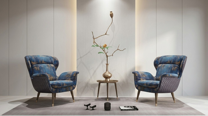 Ontwerp fauteuil 1-zits stof bankbank bank gestoffeerde banken nieuw