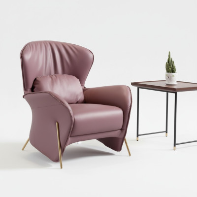 Fauteuil Design Bank Bank Sofa Ontspan Leder Lounge Club Gestoffeerde Zitplaats Luxe Leder S