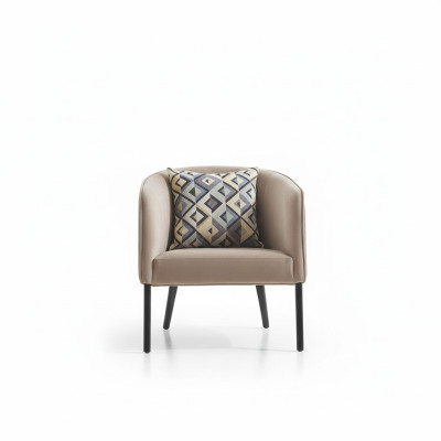 Luxe stoel bekleding cocktail relax lounge clubstoelen meubels ontwerp fauteuil beige
