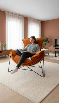 Luxe stoel bekleding cocktail ontspanningslounge clubstoelen meubelontwerp oranje