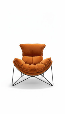 Luxe stoel bekleding cocktail ontspanningslounge clubstoelen meubelontwerp oranje