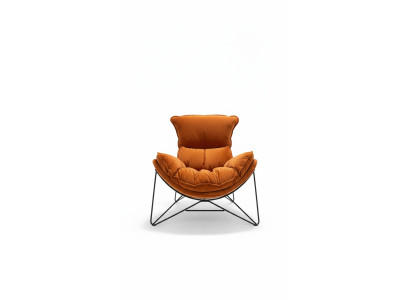 Luxe stoel bekleding cocktail ontspanningslounge clubstoelen meubelontwerp oranje