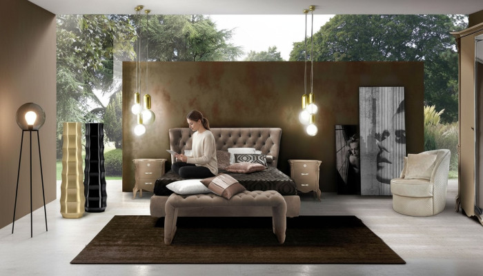 Bed Bekleding Ontwerp Luxe Tweepersoons Hotelbedden Chesterfield Slaapkamer