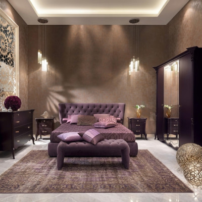 Slaapkamer Italiaanse meubel set Luxe Chesterfield 6-delig Massief hout