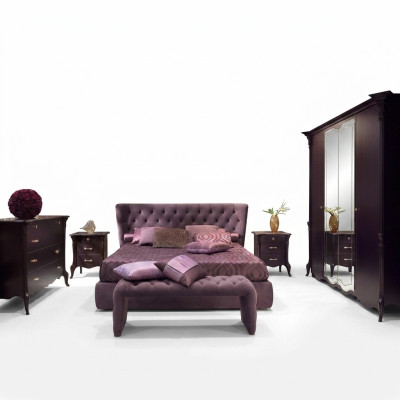 Slaapkamer Italiaanse meubel set Luxe Chesterfield 6-delig Massief hout