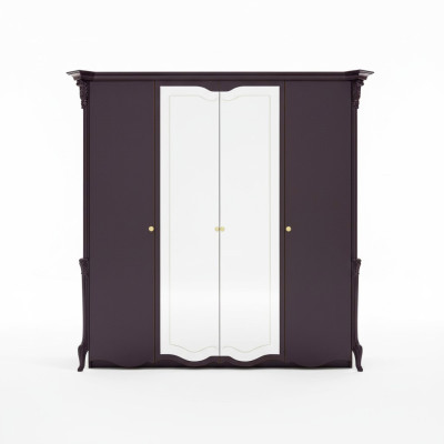 Mooie kledingkast met spiegeldeuren in een elegant Italiaans ontwerp.