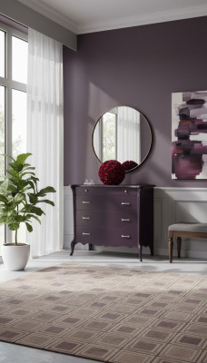 Ladekast met 4 laden Dressoir Houten kast Dressoir Lades Paars