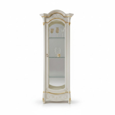 Klassieke hoekvitrine hoekkast glas hout vitrine meubels glazen kast vitrine