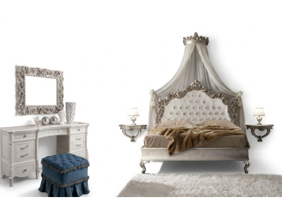 Slaapkamer Compleet Set Koninklijk Barok Bed Kaptafel Nachtkastje 6-delig.