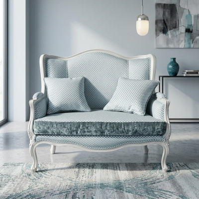 Bankstof Bank Stof Bank Chic Design Designer 2-zits meubel Klassiek meubel