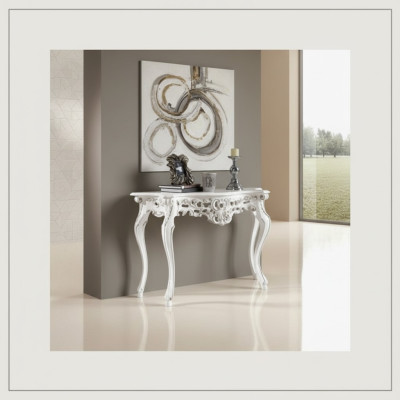 Ontwerper luxe console tafel consoles tafels hout design zilver klassiek nieuw
