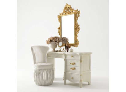 Kaptafel Spiegel Kruk Dressoir Slaapkamer Commode Barok Rococo 3-delig nieuw