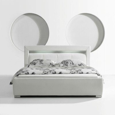 Leder Bed Bekleding Ontwerp Luxe Tweepersoons Hotel Slaapkamer Huwelijksbedden