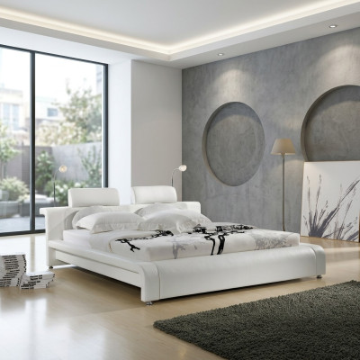 Ontwerp tweepersoonsleder bed bed bed bed bekleding leder slaapkamer huwelijk