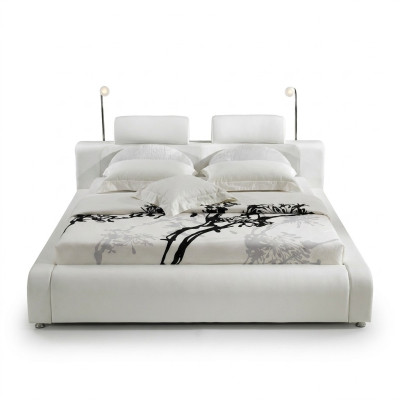 Ontwerp tweepersoonsleder bed bed bed bed bekleding leder slaapkamer huwelijk