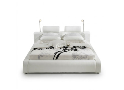 Ontwerp tweepersoonsleder bed bed bed bed bekleding leder slaapkamer huwelijk