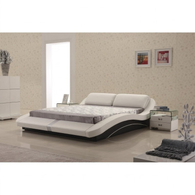 Luxe leren design gestoffeerde bedden dubbel modern bed huwelijksdecor exclusief