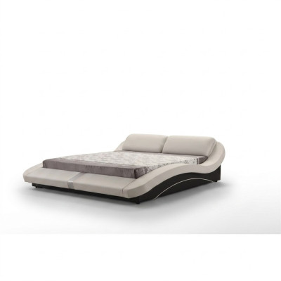 Luxe leren design gestoffeerde bedden dubbel modern bed huwelijksdecor exclusief