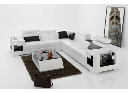Ontwerper Sofa Bank Hoekbank Leder Woongedeelte Textiel Bekledingsset