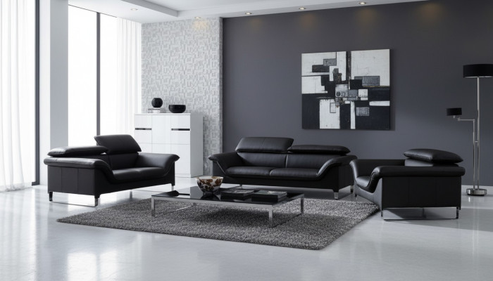 Leren bank bank woonlandschap 3 + 2 zits bankstel ontwerp modern decoratie bank