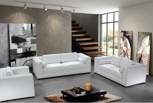 Leren bank bank woonlandschap 3+2+1 zitsbank sofa set design decoratie nieuw