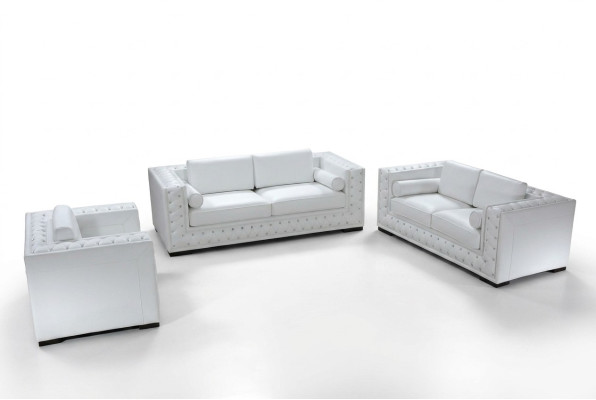 Leren bank bank woonlandschap 3+2+1 zitsbank sofa set design decoratie nieuw