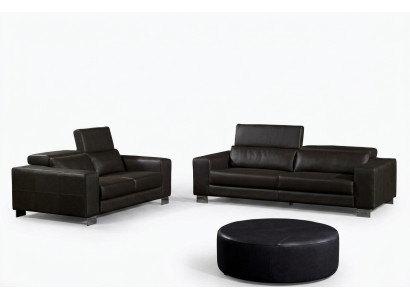Sofaset 3+2+1-zits set Design Banken In Lederen Bekleding Couchen Relax