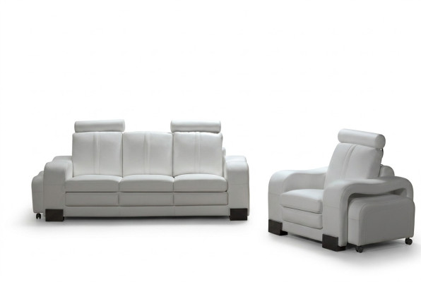 Bankstel 3-zits leren bank bank fauteuil gestoffeerde bank loungesofa