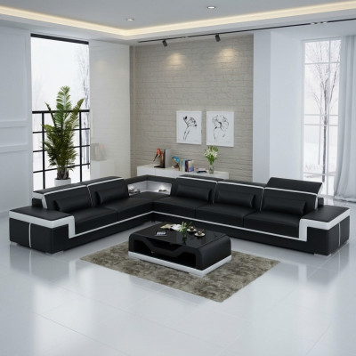 Designer Bank Bank Hoekbank Lederen Stoffen Bank Groep Woonlandschap Bekleding